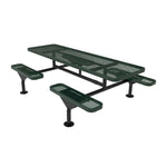 Commercial 8ft Nexus Rectangle Picnic Table – Thermoplastic Expanded Metal, Diamond Pattern - Outdoorsiness
