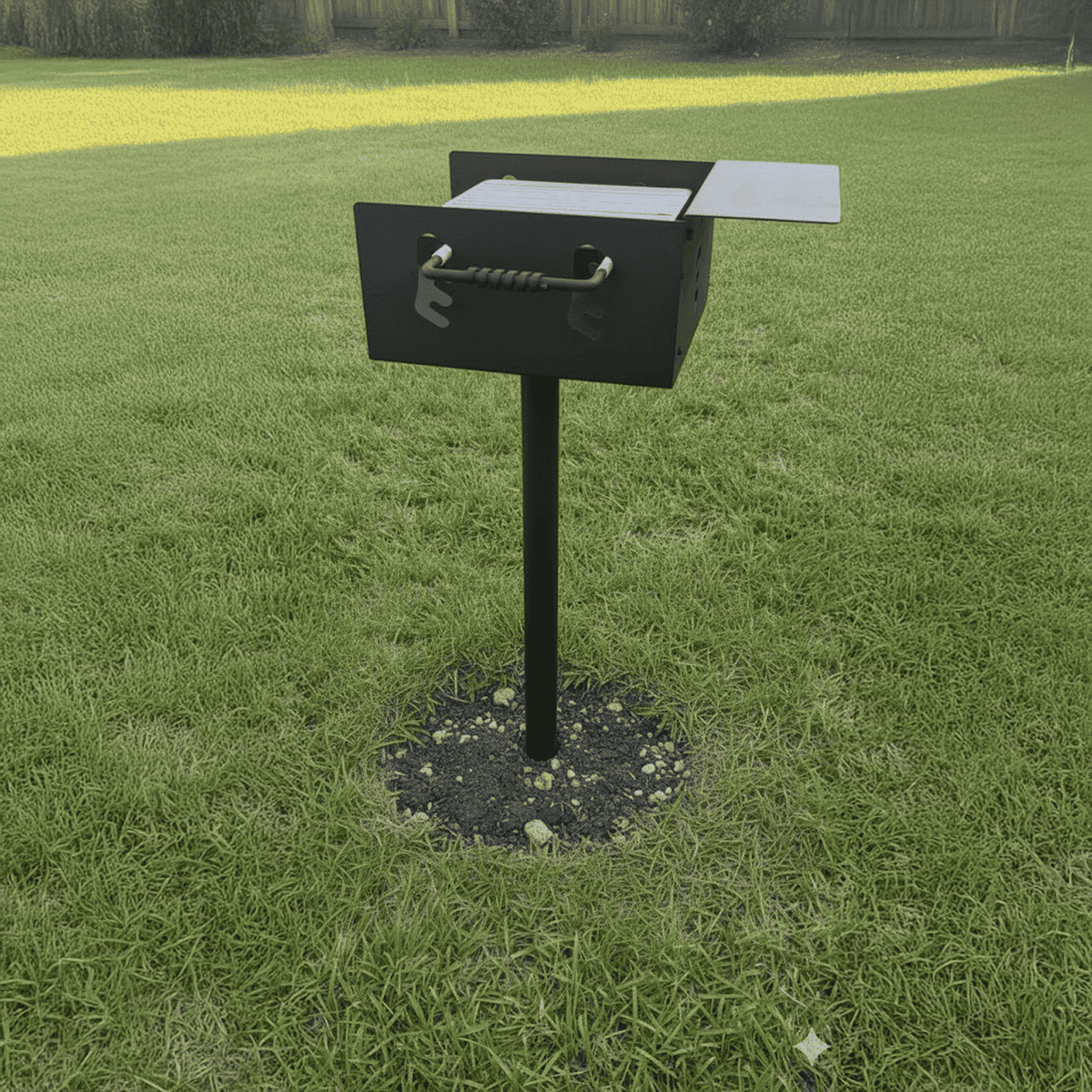 Commercial Charcoal Park Grill – 360 Sq In, Surface Mount or Inground - Outdoorsiness
