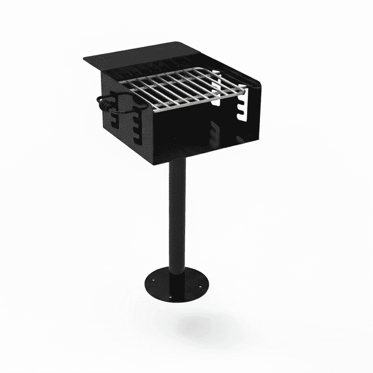 Commercial Charcoal Park Grill – 360 Sq In, Surface Mount or Inground - Outdoorsiness