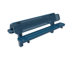Commercial Double Pedestal Outdoor Bench – Back-to-Back Seating, Thermoplastic Coated - Outdoorsiness