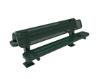 Commercial Double Pedestal Outdoor Bench – Back-to-Back Seating, Thermoplastic Coated - Outdoorsiness