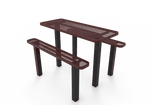 Commercial Rectangle Independent Pedestal Picnic Table – Thermoplastic Expanded Metal, 6ft - Outdoorsiness