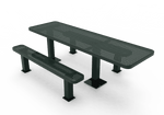 Commercial Rectangle Independent Pedestal Picnic Table – Thermoplastic Expanded Metal, 6ft - Outdoorsiness