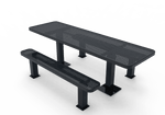 Commercial Rectangle Independent Pedestal Picnic Table – Thermoplastic Expanded Metal, 6ft - Outdoorsiness