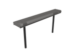 Commercial Rolled Edge Park Bench Without Back – Expanded Metal, Thermoplastic Coated - Outdoorsiness