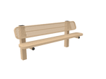 Commercial Single Pedestal Outdoor Park Bench – Thermoplastic Coated Expanded Metal - Outdoorsiness