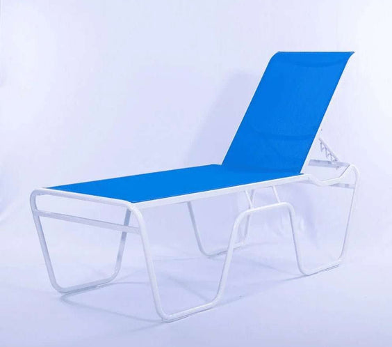 Commercial Sling Pool Chaise Lounge – 20in Senior Height - Outdoorsiness