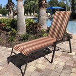 Commercial Sling Pool Chaise Lounge with Armrests – 16in - Outdoorsiness
