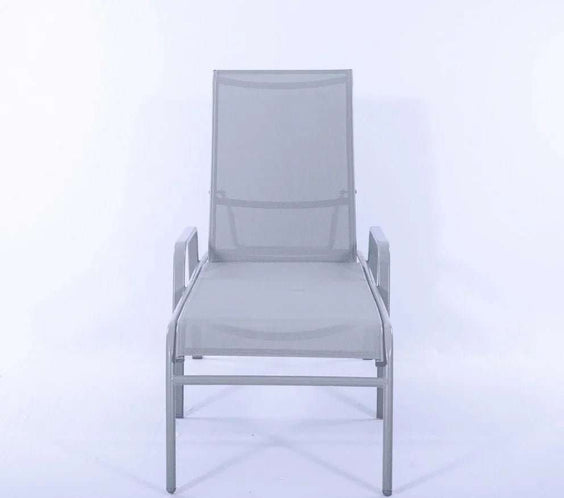 Commercial Sling Pool Chaise Lounge with Armrests – 16in - Outdoorsiness
