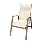 Commercial Sling Pool Side High Back Dining Arm Chair - Outdoorsiness