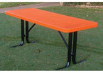 Commercial Thermoplastic Outdoor Rectangle Utility Table – Expanded Metal, Surface or In-Ground - Outdoorsiness