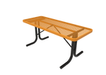 Commercial Thermoplastic Outdoor Rectangle Utility Table – Expanded Metal, Surface or In-Ground - Outdoorsiness