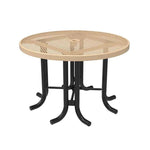 Commercial Thermoplastic Steel Round Outdoor Patio & Marketplace Table – Surface Mount - Outdoorsiness