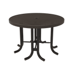 Commercial Thermoplastic Steel Round Outdoor Patio & Marketplace Table – Surface Mount - Outdoorsiness