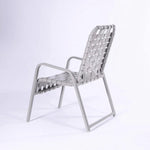 Cross Weave Vinyl Strap Commercial Pool Side Dining Arm Chair - Outdoorsiness