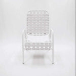 Cross Weave Vinyl Strap Commercial Pool Side Dining Chair - Outdoorsiness