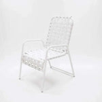 Cross Weave Vinyl Strap Commercial Pool Side Dining Chair - Outdoorsiness
