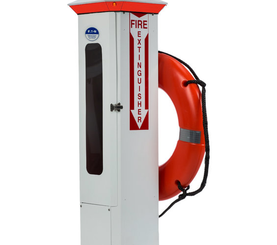 Firehouse Pedestal Stainless Steel 20 lb Extinguisher