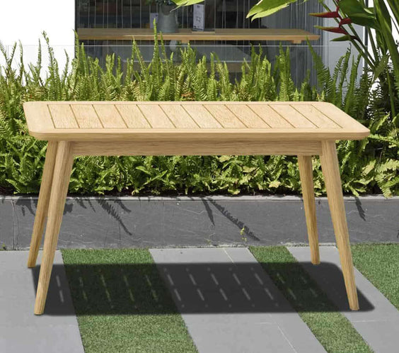 Flores 4 Piece Deep Seating Cushioned Conversation Set - Teak Patio Sofa Set - Outdoorsiness
