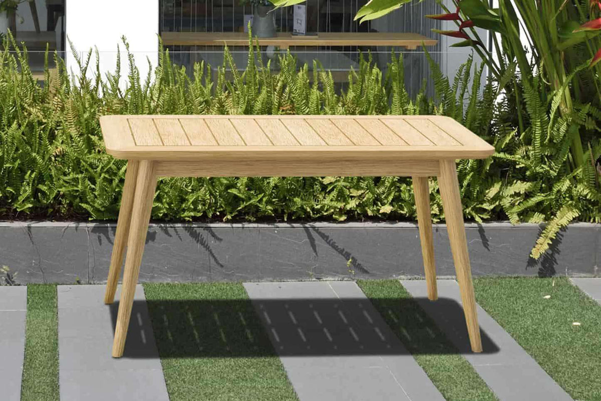 Flores 4 Piece Deep Seating Cushioned Conversation Set - Teak Patio Sofa Set - Outdoorsiness