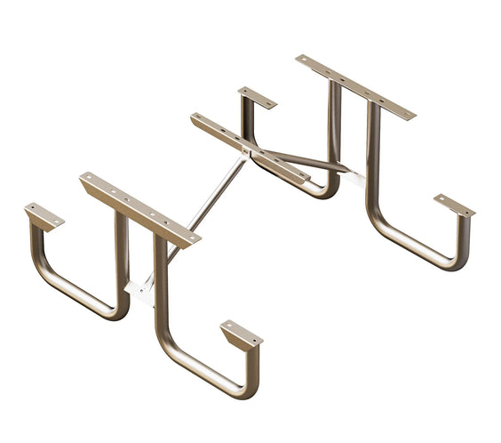 Heavy Duty Welded Galvanized Picnic Table Frame Kit – 2-3/8" OD, 11 Ga Steel, 6ft or 8ft