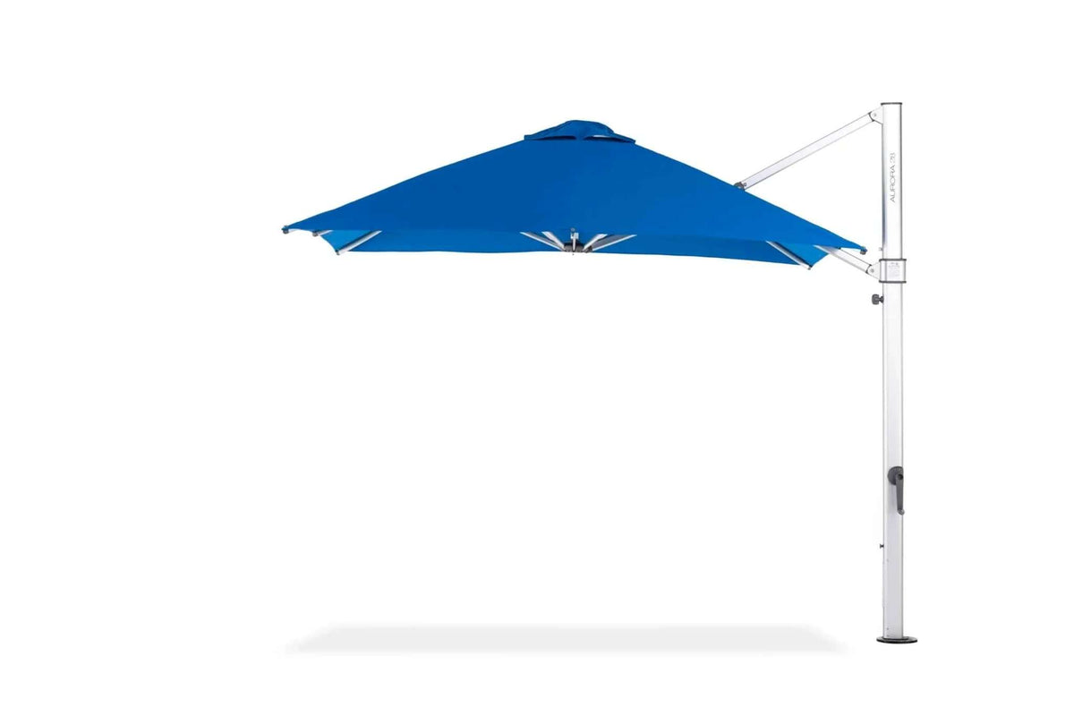 Frankford Aurora 9 Foot Square Cantilever Umbrella – Commercial Crank Lift - Outdoorsiness