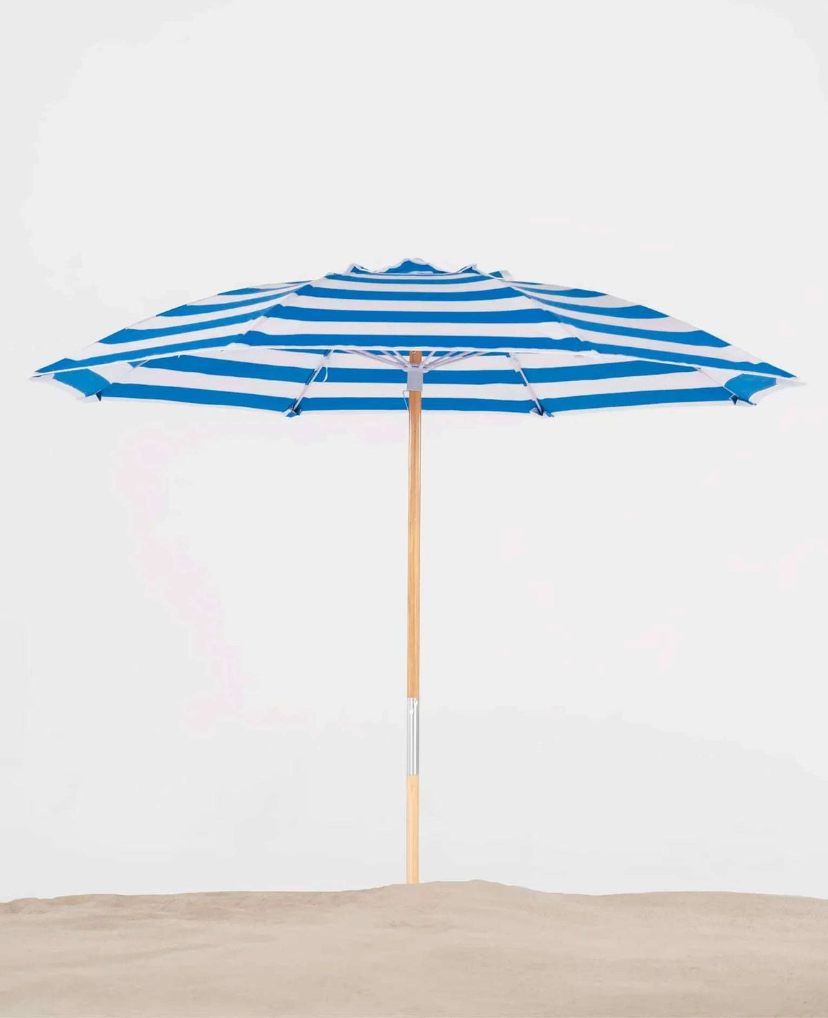 Frankford Avalon 7.5 Foot Octagon Fiberglass Beach Umbrella – Manual Lift, Marine Grade Acrylic - Outdoorsiness