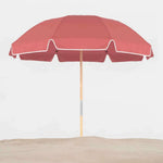 Frankford Avalon 7.5 Foot Octagon Fiberglass Beach Umbrella – Manual Lift, Marine Grade Acrylic - Outdoorsiness