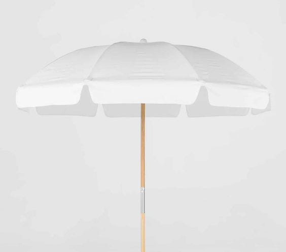 Frankford Avalon 7.5 Foot Octagon Fiberglass Beach Umbrella – Manual Lift, Marine Grade Acrylic - Outdoorsiness