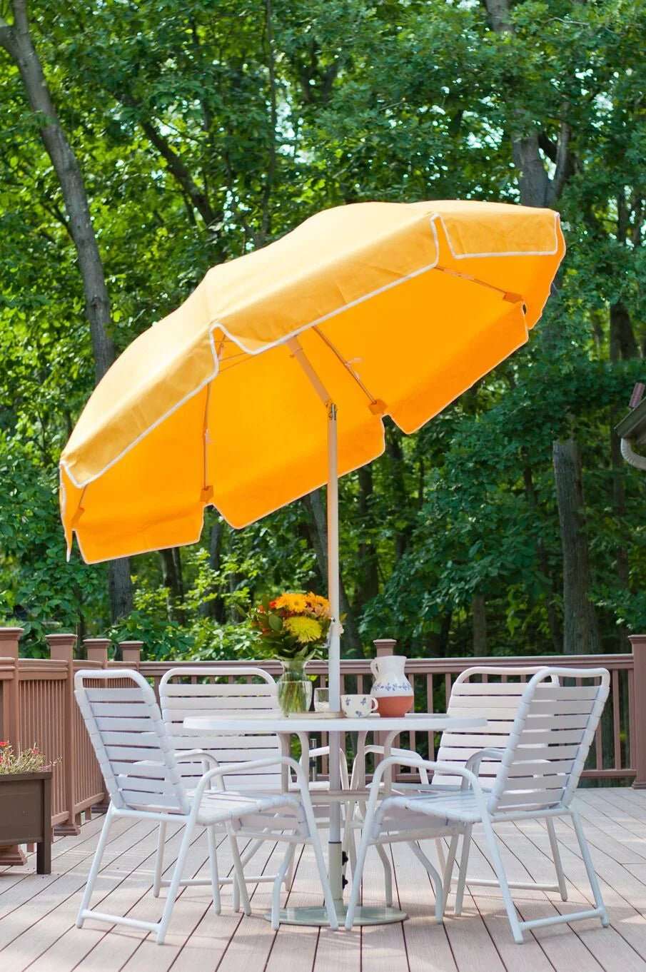 Frankford Catalina 7.5 Foot Octagon Fiberglass Market Patio Umbrella - Outdoorsiness