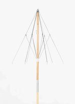 Frankford Emerald Beach Ash wood 6.5 Foot Wide Hexagon Manual Lift Umbrella - Outdoorsiness