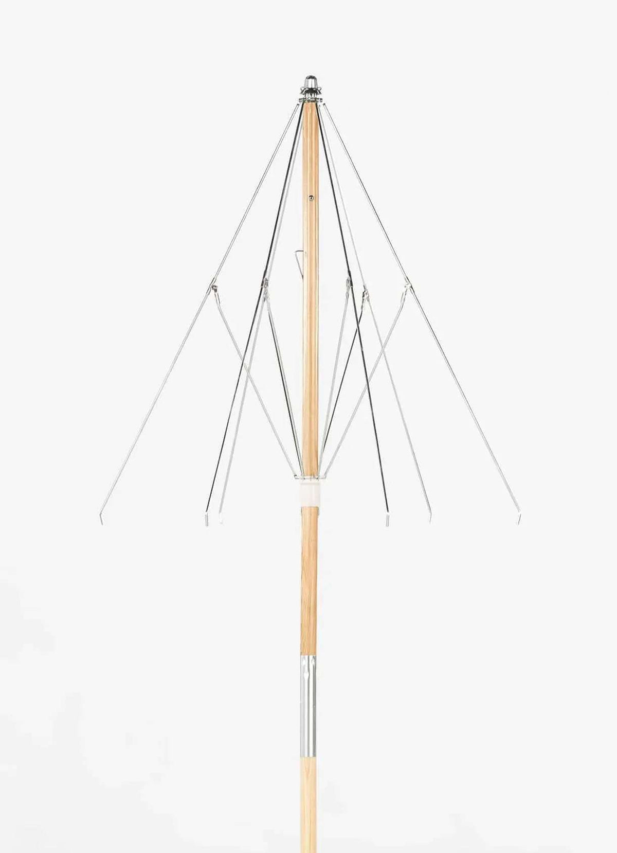 Frankford Emerald Beach Ash wood 6.5 Foot Wide Hexagon Manual Lift Umbrella - Outdoorsiness