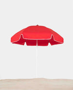 Frankford Emerald Coast 6.5 Foot Hexagon Aluminum Beach Umbrella – Manual Lift, Silver Anodized - Outdoorsiness