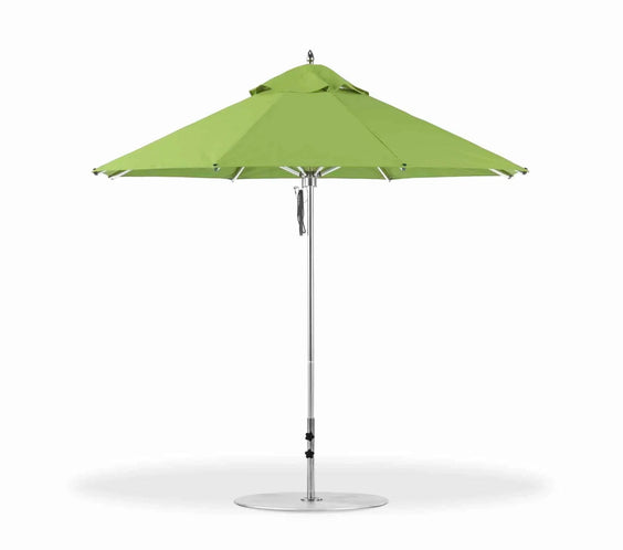 Frankford Greenwich 9 Foot Octagon Aluminum Market Patio Umbrella – Crank Lift - Outdoorsiness