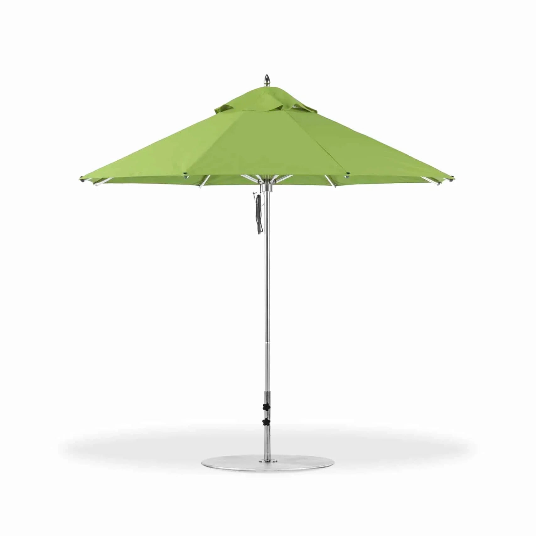 Frankford Greenwich 9 Foot Octagon Aluminum Market Patio Umbrella – Crank Lift - Outdoorsiness