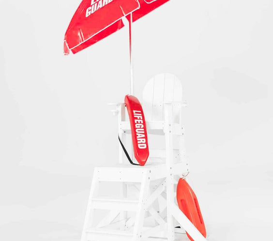 Frankford Lifeguard 6.5 Foot Hexagon Aluminum Umbrella – Manual Tilt, Stainless Steel Hardware - Outdoorsiness