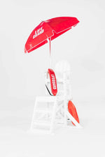 Frankford Lifeguard 6.5 Foot Hexagon Aluminum Umbrella – Manual Tilt, Stainless Steel Hardware - Outdoorsiness