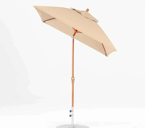Frankford Monterey 6.5 Foot Square Fiberglass Market Umbrella – Crank & Auto Tilt - Outdoorsiness