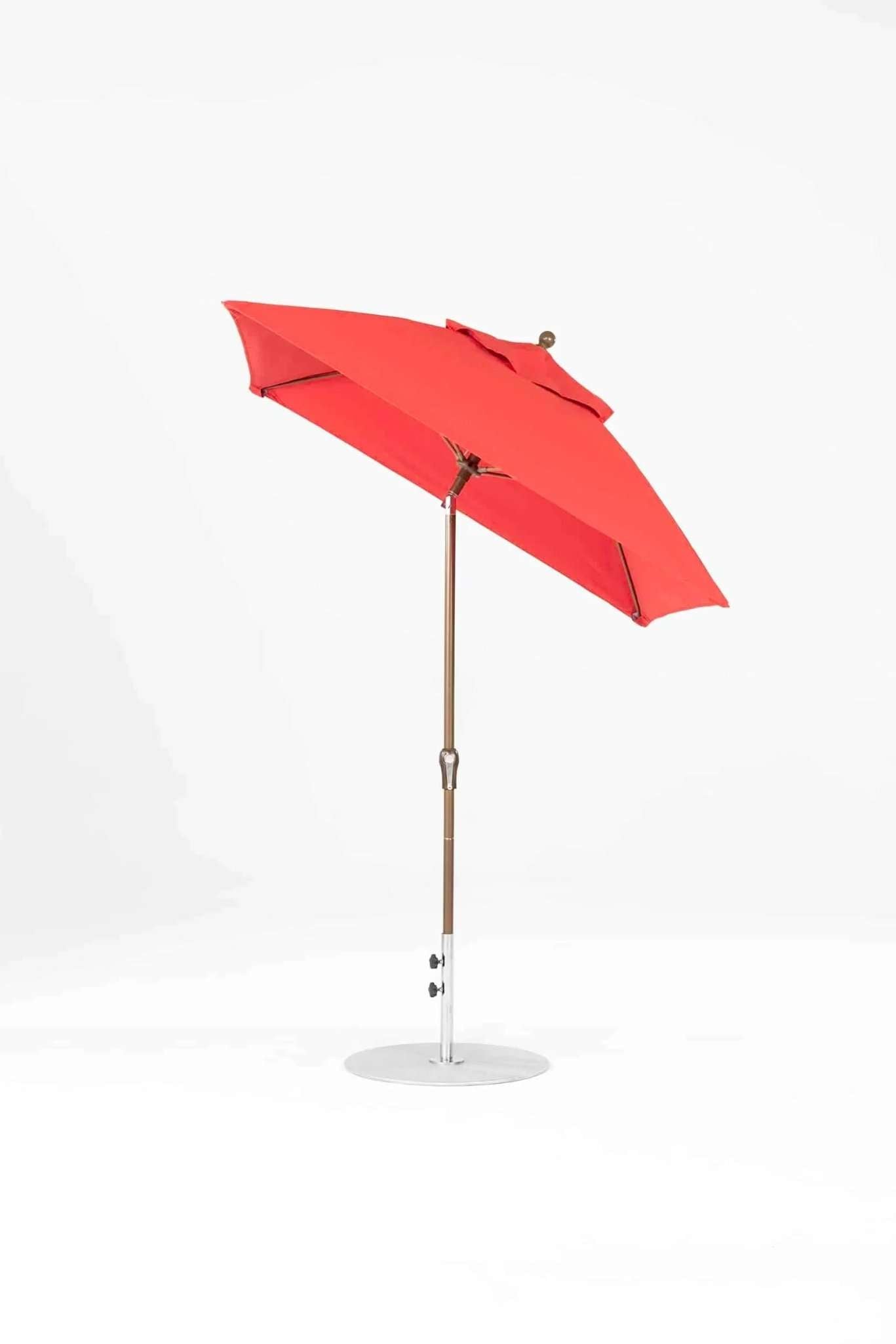 Frankford Monterey 6.5 Foot Square Fiberglass Market Umbrella – Crank & Auto Tilt - Outdoorsiness
