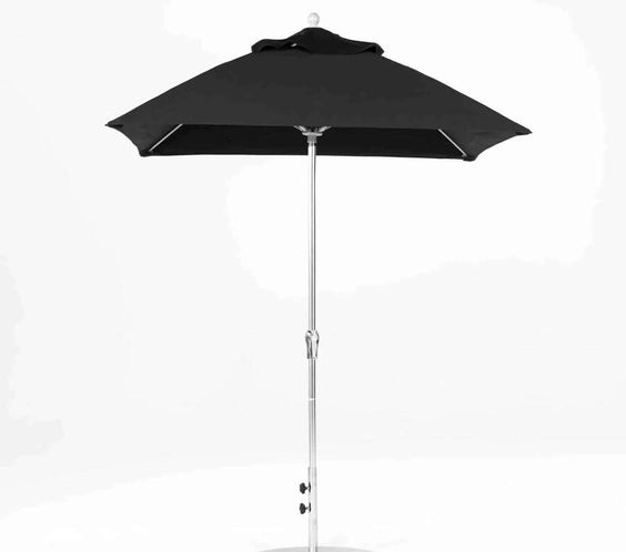 Frankford Monterey 6.5 Foot Square Fiberglass Market Umbrella – Pulley Lift, No Tilt - Outdoorsiness