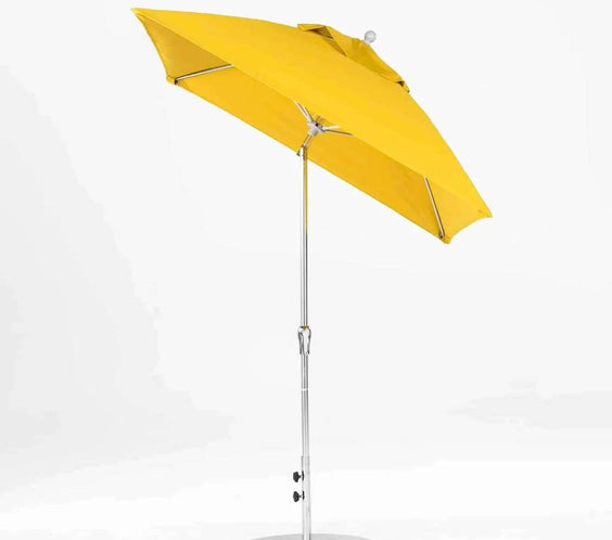 Frankford Monterey 7.5 Foot Square Fiberglass Market Umbrella – Crank & Auto Tilt - Outdoorsiness
