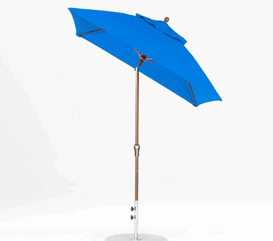 Frankford Monterey 7.5 Foot Square Fiberglass Market Umbrella – Crank & Auto Tilt - Outdoorsiness