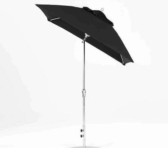 Frankford Monterey 7.5 Foot Square Fiberglass Market Umbrella – Crank & Auto Tilt - Outdoorsiness