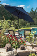 Frankford Monterey 9 Foot Octagon Fiberglass Market Umbrella – Crank & Auto Tilt - Outdoorsiness