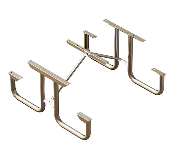Heavy Duty Welded Galvanized Picnic Table Frame Kit – 2-3/8" OD, 11 Ga Steel, 6ft or 8ft - Outdoorsiness