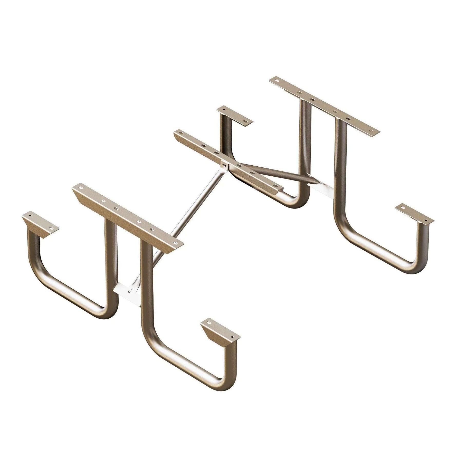 Heavy Duty Welded Galvanized Picnic Table Frame Kit – 2-3/8" OD, 11 Ga Steel, 6ft or 8ft - Outdoorsiness