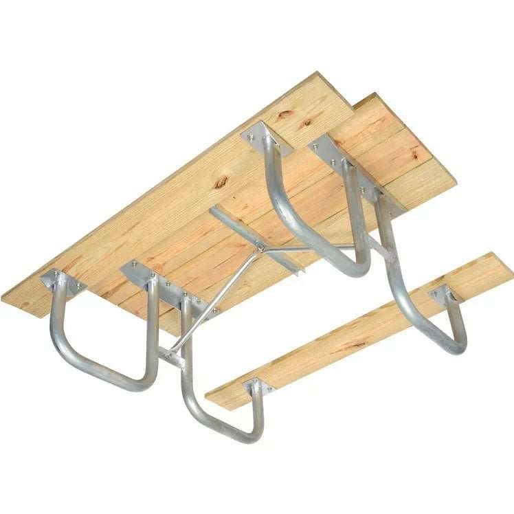 Heavy Duty Welded Galvanized Picnic Table Frame Kit – 2-3/8" OD, 11 Ga Steel, 6ft or 8ft - Outdoorsiness