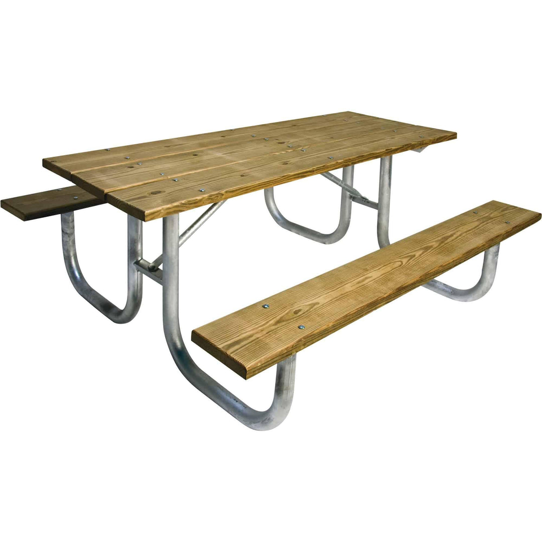 Heavy Duty Welded Galvanized Picnic Table Frame Kit – 2-3/8" OD, 11 Ga Steel, 6ft or 8ft - Outdoorsiness