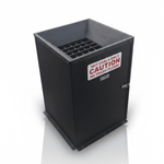 Hot Coal & Ash Disposal Bin – Commercial Outdoor Charcoal Waste Container - Outdoorsiness