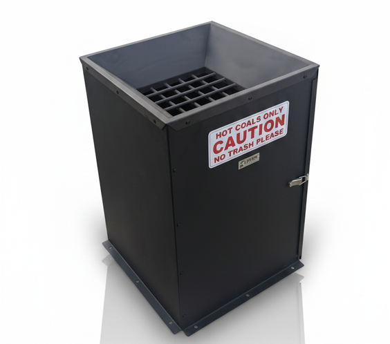 Hot Coal & Ash Disposal Bin – Commercial Outdoor Charcoal Waste Container